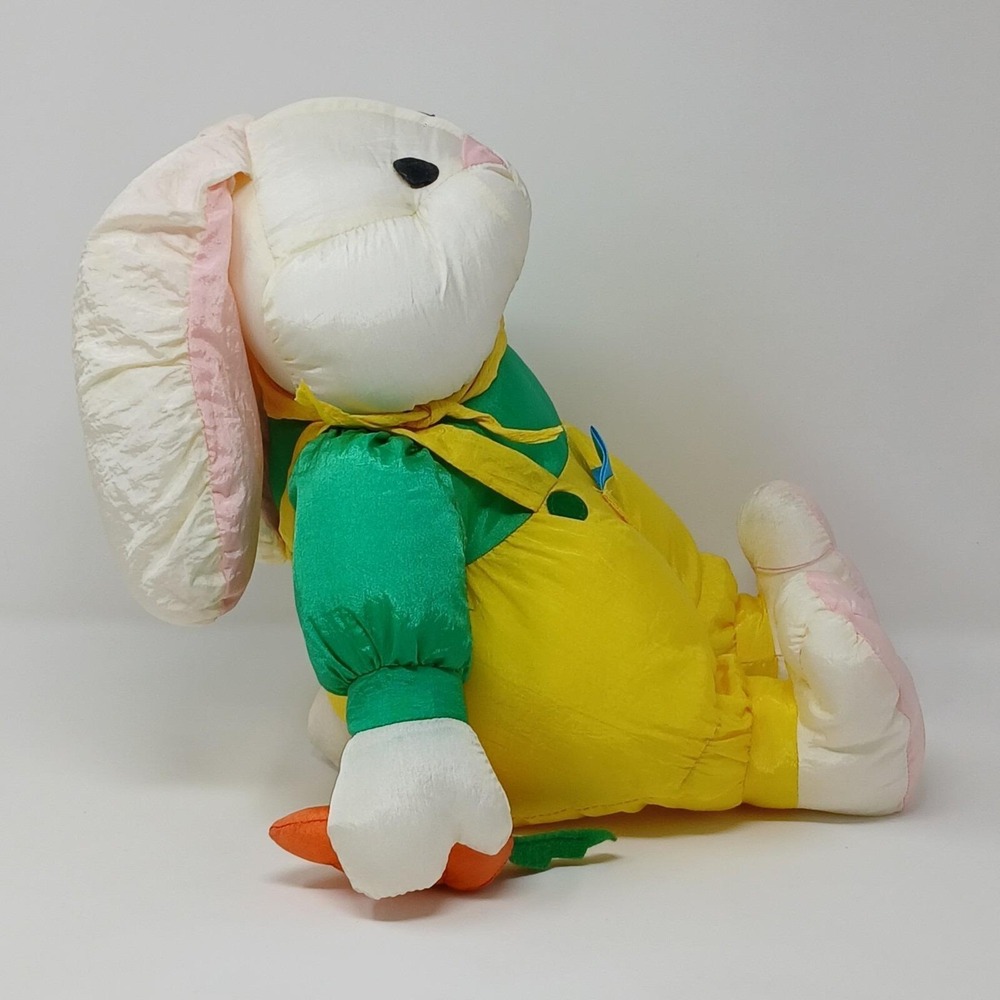Easter Bunny Paracutes By International Silver Co Plush Nylon - Puffalump Style - Picture 3 of 10
